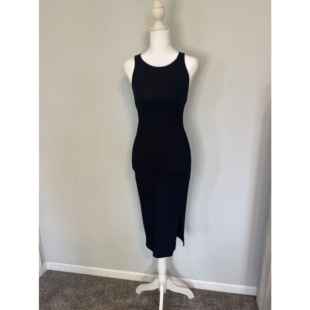 Pink Lily Black Midi Dress